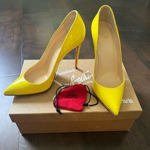 Christian Louboutin Pigalle Follies 100 mm patent In the color SUN